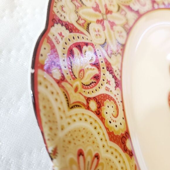 222 Fifth "Lyria Saffron " Fine China Platter - Picture 5 of 7